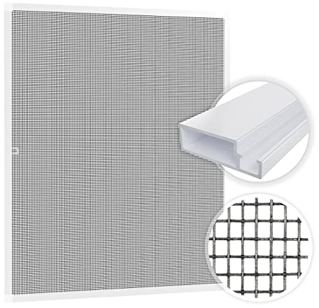 SAMUFLY Moustiquaire avec Cadre en Aluminium Blanc 80x100cm pour fenêtres Moustiquaire Moustiquaire Moustiquaire Cadre de moustiquaire
