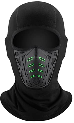 ROCKBROS Sturmhaube Winter Motorrad Gesichtshaube Atmungsaktiv Motorradmaske Skimaske Winddicht Warm Balaclava für Outdoorsports Radfahren, Skifahren, Motorradfahren Herren Damen Einheitsgröße