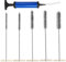 6 Pièces Ensemble Goupillon Bouteille, Acier Inoxydable Brosse de Nettoyage, 8 mm,12 mm,16 mm,20 mm,25mm Goupillon Metallique, avec Gonfleur, pour Nettoyer Les Petites Uvertures