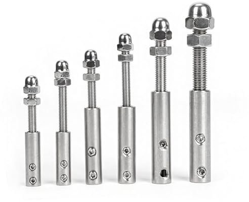 Liujiami Cable de Alambre para Barandilla de Acero Inoxidable con Tensor de Conexión Ajustable Tensores de Cable Roscados para Barandilla de Escalera de Madera 5 mm