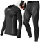 Snocks Thermounterwäsche Herren - Atmungsaktives und warmes Material, Perfekte Passform, Ideal für Verschiedene Sportarten - Skiunterwäsche, Funktionsunterwäsche - Gr. 3XL - Farbe Schwarz