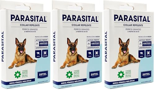 Zotal – parasital – Collare antiparassitario da 75 cm per Cani Grandi (Confezione da 3)