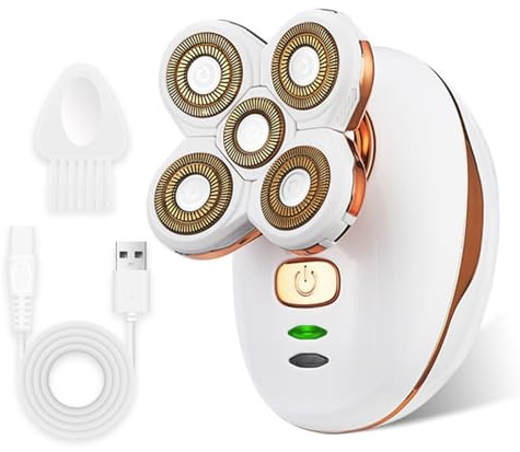 Electric Lady Razors, Woman Shaver,Rechargeable Trimmer with Detachable Head, Lady Waterproof Razors for Leg Face Lips Body, Female Cordless Bikini Trimmer