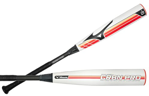 Mizuno Ragazzo CRBN PRO-Big Barrel Youth USSSA Baseball Bat Mazza da baseball, bianco/rosso, 32