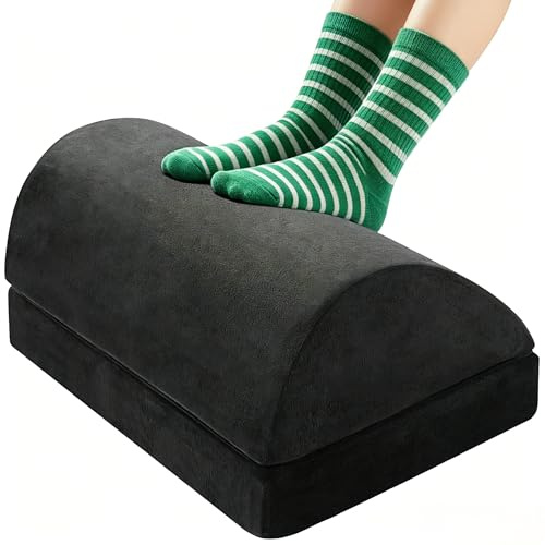 HUANUO Poggiapiedi da Scrivania, Poggiapiedi a Forma di Cuneo da Posizionare Sotto la Scrivania, Cuscino Poggiapiedi Ergonomico con 2 Opzioni di Altezza per la Casa e l'Ufficio