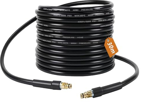 30M Flexible Tuyau Compatible Kärcher K2 K3 K4 K5 K6 K7 avec raccord rapide tuyau Nettoyeur haute pression raccord tuyau d'extension Nettoyeur haute pression