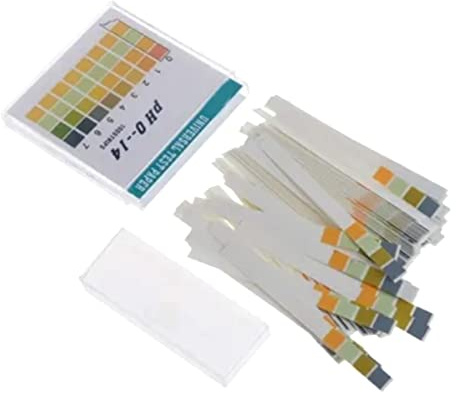 Itonash PH-testremsor PH-papper Lakmuspapper Industriverktyg 2-pack 200-remsor Mättestremsor -skala Färgkarta med 2 Förvaringslådor för Vatten Urin Saliv Jord Aquar