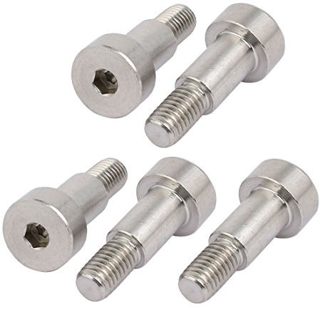 sourcing map Toma Tornillo de Espaldilla 10mm hombros diámetro 16mm hombro longitud M8 del maleficio 5piezas del hilo de rosca