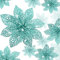 24 Stücke Glitzer Weihnachtsstern Weihnachtsbaum Ornament Weihnachten Blumen Dekor Ornament, 3/4/6 Zoll (Blau-Grün)
