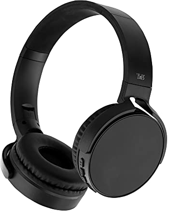 T'nB - Auriculares inalámbricos Bluetooth 5.0, Modelo Single 2, 8 Horas de Escucha. Ajustable, Puerto Jack, cómodo, micrófono y Controles Integrados, para Deportes y Entrenamientos, Negro