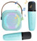 Máquina de Karaoke para niños con 2 micrófonos para teléfono móvil/USB/Tarjeta TF, Mini máquina de Karaoke portátil con luz LED y Efectos de Cambio de Voz para Fiesta en casa, cumpleaños (azul)