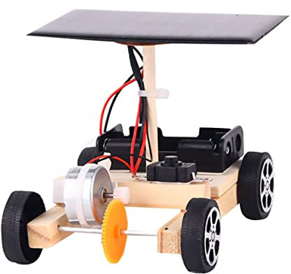 BESTonZON Auto Elettrica Solare da Te in Legno Kit Costruzione Circuiti Educativo 1 Pezzo Materiale Sicuro Giocattolo Ingegneria Creativa per Ragazzo Ragazza
