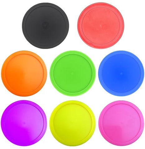 XAGMODSHN Airhockey-Ersatz-Pucks, rund, für schwere Hockeytische, Erwachsene und Kinder, 8 Stück
