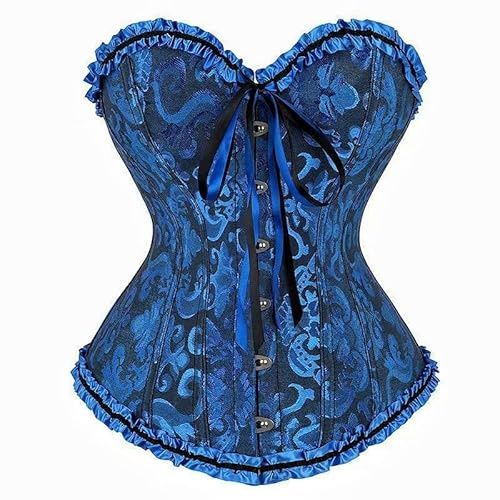 Demays Corset Tops for Women,Bustier Shapewear Lingerie,Lace Tied Renaissance Overbust Corset Push Up Bodysuit