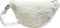 Kleine Teddyfell Gürteltasche Crossbody Bauchtasche Umhängetasche Gurt Unifarbe (Weiß)