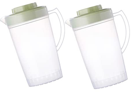 Garneck 2pcs Large Capacity Cold Water Jug Lid, Fruit Juice Kettle for Household Use, Cooling Water Bottle Suitable for Kitchen and Outdoor
