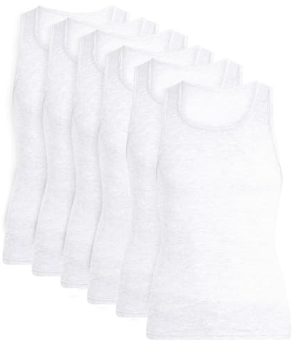Men’s Vests 100% Ribbed Cotton Regular fit Tank Tops Sleeveless Undershirts, Super Absorbency, Regular fit Undershirt, Breathable Soft & Comfortable, Itch Free Labels