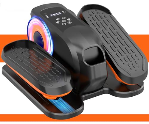 XDDIAS Crosstrainer für Zuhause, Untertisch Ellipsentrainer mit 12 Geschwindigkeiten, Vorwärts & Rückwärts, Fernbedienung, LED-Display, Leise & Tragbar Beintrainer für Senioren, Büro