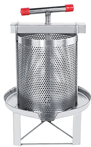 Prensador de miel manual de acero inoxidable Mtlavishness para una apicultura eficiente en casa con filtro de malla fina y diseño de prensado de cera duradero