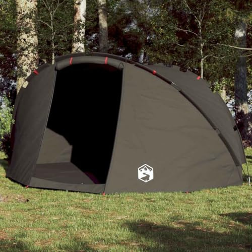 Fisketält för 5 personer brunt, vattentätt campingtält med PU-beläggning, UV-skydd, lätt och bärbart för utomhusfiske