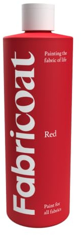 Fabricoat 125ml Fabric Paint for Art, Craft & DIY Design Projects - Non-Toxic & Washable - Paint Direct onto Clothes & Textile Fabrics - For Painting on Shoes, Tshirt Clothing & Denim (Red)