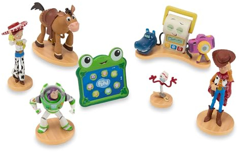 Disney Store Official Toy Story 5 Figure Set – Woody, Buzz, Jessie, Lily Pad, Atlas and Friends Collectible Figures 28 x 28 x 10 cm