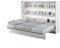 Bed Concept 140x200 Horizontal LENART Wandklappbett Schrankbett Gästebett Bett Weiß Hochglanz
