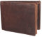 Cartvelli Geldbörse Herren Leder Dunkelbraun mit Geschenkbox aus Holz - Portemonnaie Geldbeutel Echtleder für Männer - RFID Wallet Men - Brieftasche Querformat echtes Leder (Dunkelbraun)