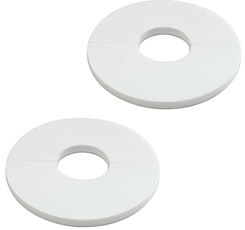 Rosetten Abdeckung für Rohre, Heizungen, Geländer - EINFACHE MONTAGE, Rohrverkleidung MADE IN GERMANY - Rohrmanschetten Weiss/Grau/Schwarz | Heizungsrohr Verkleidung, Rohrabdeckung Blende Manschette