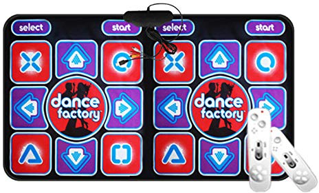 Tapis de danse double utilisateur filaire antidérapant avec 2 télécommandes, tapis de yoga pour gymnastique, fitness