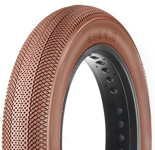 MOHEGIA E-Bike Fat Tire, 66 x 10,2 cm, elektrisches Dreirad, Fat Tire, Faltreifen, Ersatzreifen, kompatibel mit Urban Mountain oder Dreirädern, Braun