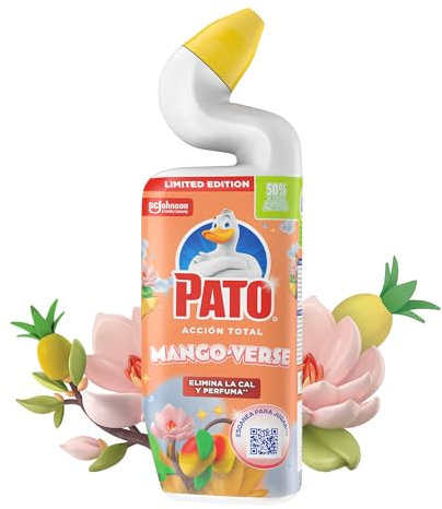 PATO, WC Fragancia Mango Verse, Limpiador Quitamanchas para Inodoro, 750 ml