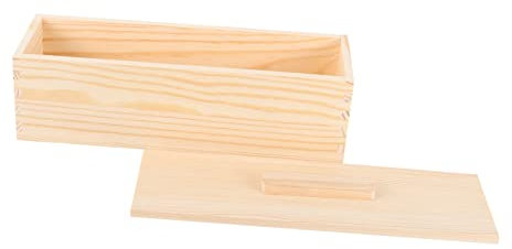 GRIRIW Holz Kastenform Für Haushalt Toastform Antihaftbeschichtete Brotform Praktische Für Küche Form Deckel Holz Backform Toastformen Aufbewahrungsbox