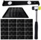 23 Pièces Kit Pose Parquet Stratifié, Outil Installation Sol Flottant avec 20 Cales, Barre de Traction, Marteau Double Tête et Cale de Frappe, Compatible Parquet Flottant