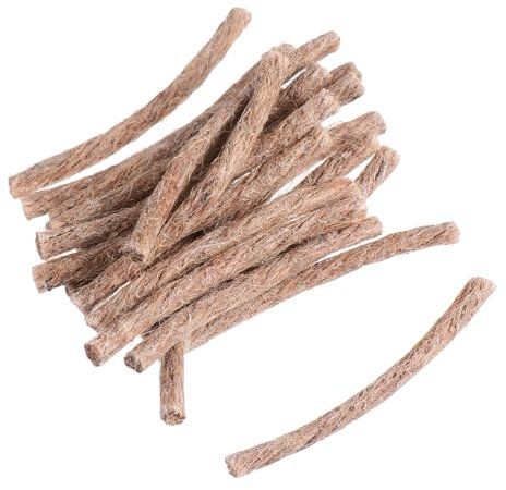 TOYANDONA 10pcs Hemp Fire Starter Rope Beeswax Coating, Flammable Wick Cord for Camping and Hiking, Outdoor Survival Fire Starter Kit, Suitable for Wild Camping and Bbq