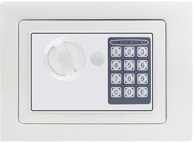 8.5L Steel Safe Box, Fireproof Safe for Home, Cash Box with Key and Digital Keypad Lock, Cash Safety Box, Waterproof Household Small Safes Perfect for Medicines, Passport Cabinet Safes (31x20x20cm)
