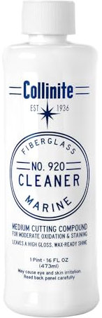 Collinite No. 920 Fiberglass Cleaner 473ml - Pre-detergente per gel coat, vernice e plastica, rimuove ossidazione, macchie e residui + guanti in nitrile Fiwiko