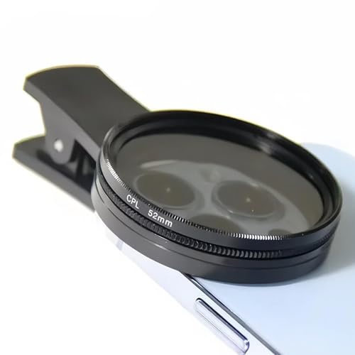 CPL-filter, kamerafilter | Polariserad smartphone-lins - Cirkulär bärbar klämma på polarisator för smartphonefotografering minskar bakgrundsbelysningen och förbättrar lumen