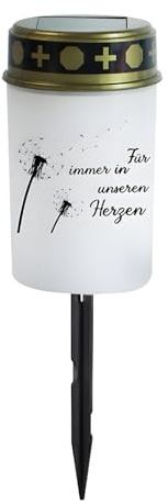 Luce Tomba per Cimitero | Lanterna Tè Decorativo,Luce Paletto LED Esterna Commemorativa per Giardino Cimitero Tombale Decorazione