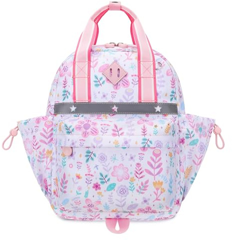 Sisipoet Sac à Dos Maternelle Fille Imperméable Léger pour Enfant | Sac à Dos Fille Primaire, Sac à Dos École, Petite Capacité 9L, Bandes Réfléchissantes, Bretelles Ergonomiques