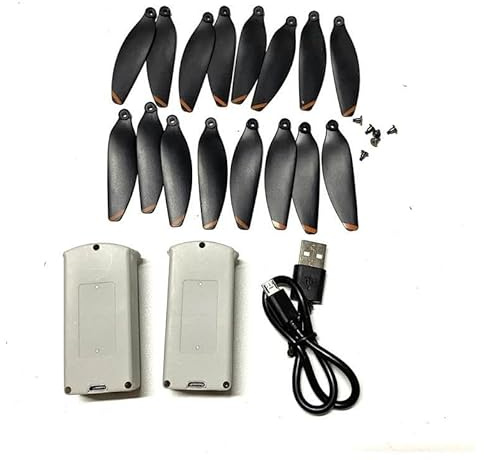 HAOOZAE Batteria LiPo per Mini Drone LS-S6S da 7,4 V 1600 mAh e Paletta per Kit quadricottero S5S(White)