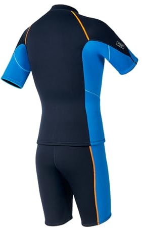 Aomiun Mens 1.5mm Shorty Wetsuit, Adult Short Sleeve Neoprene Surfing Diving Wetsuit with UPF 50 Sun Protection, for Diving Snorkeling Kayaking Swimming