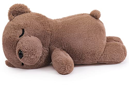 Yeqivo Koala Plüschpuppe Kuscheltier Plüschtier Schlafbär Schlafender Koalabär Teddybär (50CM,Braun)