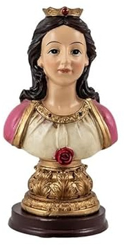 DRW Busto Potencia Maria Lionza de Resina Pintada a Mano 6x5x12 cm