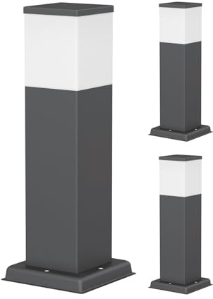ledscom.de 3 pzas. luz de camino/luz de bolardo POLLY para exteriores, IP44, 35 cm, antracita, 1x G9 máx. 10W