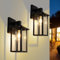 EBION Applique Esterno E27, Ip44 Impermeabile, Lampada Da Parete Esterna In Alluminio Moderno, Applique Da Parete Esterno Nero,Antiruggine,1 Pezzi, Lampadina Non Inclusa