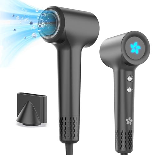 Asciugacapelli Ionico, 1500W Phon Capelli Professionale, Phon al Plasma da 400 Milioni, Motore brushless da 110.000 giri/min per Asciugatura Rapida, 57dB Rumore Basso per Viaggio e Domestico