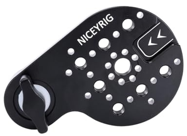 NICEYRIG Video Tripod Mount Side Plate with Rosette Mount,Camera Adapter,Camera Mounting for Benro/Mi-liboo/WF/TERIS Video Tripod Side Expansion(30T, M8 Thread)