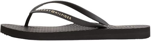 Tommy Hilfiger Chanclas Mujer Beach Sandal Sandalias de dedo, Negro (Black), 42