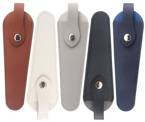 5 Piezas Fundas Para Tijeras, Funda Protectora Para Tijeras, Bolsa De Tijeras De Peluquería, Funda De Piel Sintética Para Tijeras De Peluquería, Cinco Colores, Para Tijeras De 5-7 Pulgadas